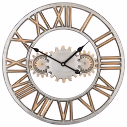 Wall Clock SEON 46 cm Metal Silver