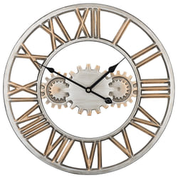 Wall Clock SEON 46 cm Metal Silver