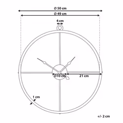 Wall Clock ZUCHWIL 50 cm Metal Gold
