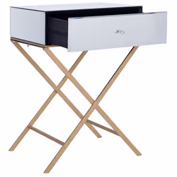 Side Table VIVY Glass Silver