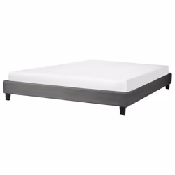 Bed without Headboard Fabric ROANNE 180 x 200 cm (EU Super King) Grey