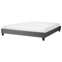 Bed without Headboard Fabric ROANNE 180 x 200 cm (EU Super King) Grey
