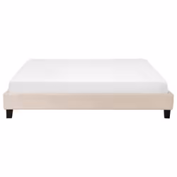 Bed without Headboard Fabric ROANNE 180 x 200 cm (EU Super King) Beige