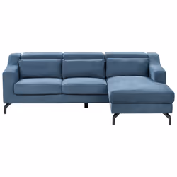 Corner Sofa GLOSLI Fabric Navy Blue 4 Seater Left Hand