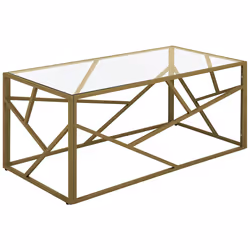 Coffee Table ORLAND Glass Gold