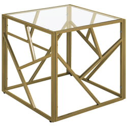 Side Table ORLAND Glass Gold