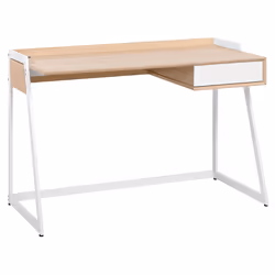 Home Office Desk QUITO White 120 cm 60 cm with Storage