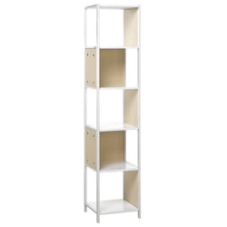 5 Tier Bookcase BOGOTA 165 cm White