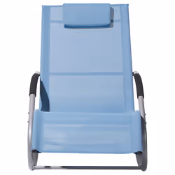 Rocking Sun Lounger CARANO Metal Blue