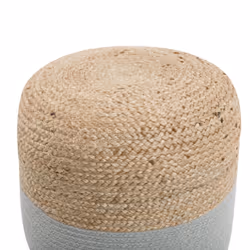 Pouffe DALAMA Jute Light Grey 46 cm 46 cm 48 cm