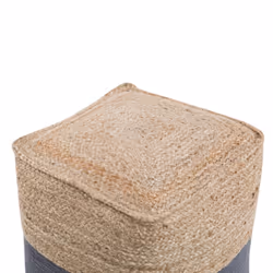 Jute Pouffe Dark Grey KIRAMA