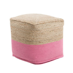 Jute Pouffe Pink KIRAMA