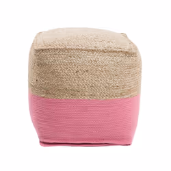 Jute Pouffe Pink KIRAMA