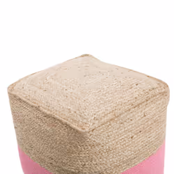 Jute Pouffe Pink KIRAMA