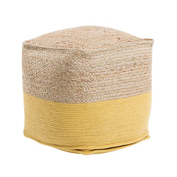 Jute Pouffe Yellow KIRAMA