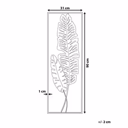 Wall Decor Leaf PALLADIUM Metal 90 cm Gold