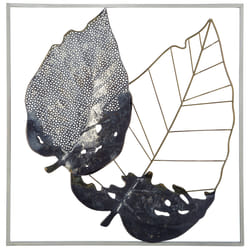 Wall Decor Leaf RHENIUM Metal 50 cm Multicolour