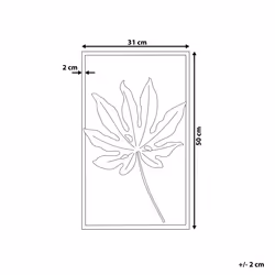 Wall Decor Leaf CURIUM Metal 50 cm Multicolour