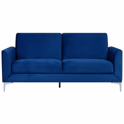 Sofa FENES Velvet Navy Blue 3 Seater