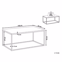 Coffee Table MEDORA Glass Black