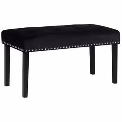 Bench YORKTON Velvet Black