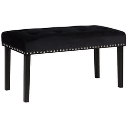 Bench YORKTON Velvet Black