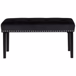 Bench YORKTON Velvet Black