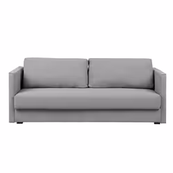 Sofa Bed EKSJO Fabric Light Grey with Storage 3 Seater