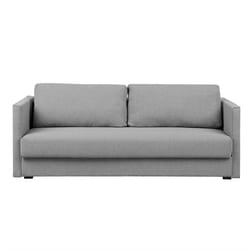 Sofa Bed EKSJO Fabric Light Grey with Storage 3 Seater