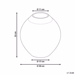 Decorative Vase LAURI Ceramic 33 cm White