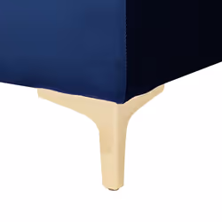 Ottoman ABERDEEN Velvet Navy Blue
