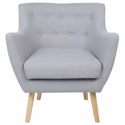 Armchair DRAMMEN Fabric Light Grey
