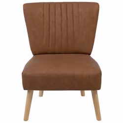 Armchair VAASA Faux Leather Golden Brown