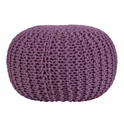 Pouffe CONRAD Cotton Purple 50 cm 50 cm 35 cm