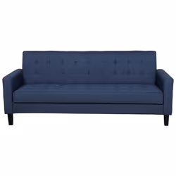 Sofa Bed VEHKOO Fabric Dark Blue 3 Seater