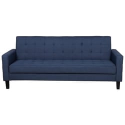 Sofa Bed VEHKOO Fabric Dark Blue 3 Seater