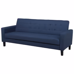 Sofa Bed VEHKOO Fabric Dark Blue 3 Seater