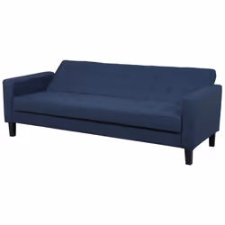Sofa Bed VEHKOO Fabric Dark Blue 3 Seater