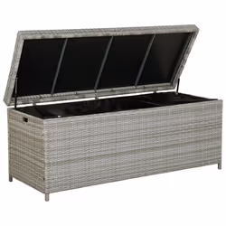 Storage Box MODENA PE Rattan 158 cm 63 cm Grey