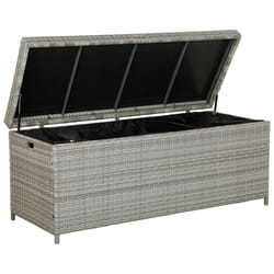 Storage Box MODENA PE Rattan 158 cm 63 cm Grey