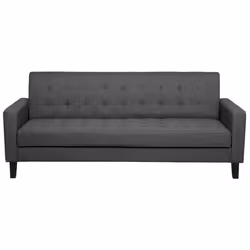 Sofa Bed VEHKOO Fabric Dark Grey 3 Seater