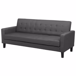 Sofa Bed VEHKOO Fabric Dark Grey 3 Seater