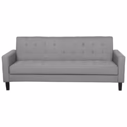 Sofa Bed VEHKOO Fabric Light Grey 3 Seater