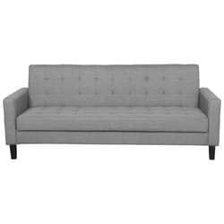 Sofa Bed VEHKOO Fabric Light Grey 3 Seater