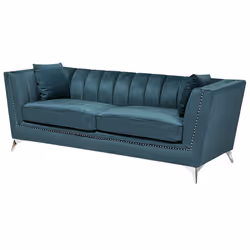 Living Room Set GAULA Velvet Teal 5 Seater
