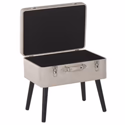 Storage Stool MALLARD Faux Leather Beige