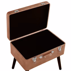 Storage Stool MALLARD Faux Leather Golden Brown - Additional view 4