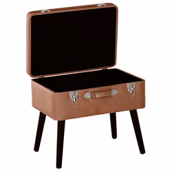 Storage Stool MALLARD Faux Leather Golden Brown - Additional view 5