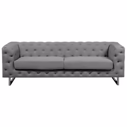Living Room Set VISSLAND Fabric Light Grey 5 Seater