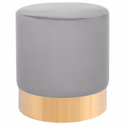 Pouffe SOPHIA Velvet Light Grey 39 cm 39 cm 40 cm